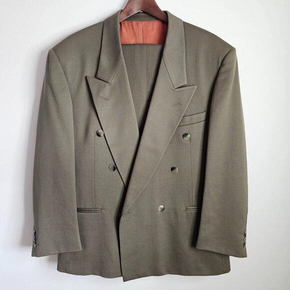 Vomo Moda Other - Vomo Moda Men's 2 Piece Suit, Olive Green